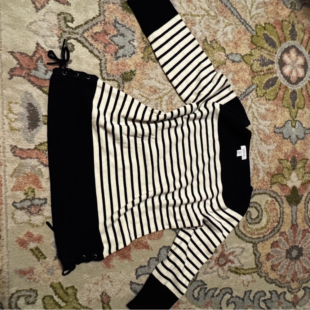 Black and White Striped Sweater